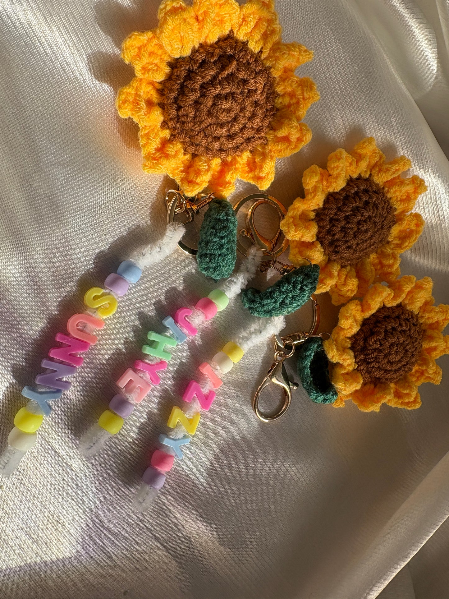 Sunflower name key ring 🌻
